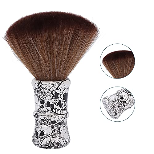 Barber Brush Neck Duster, Hair Shaving Brush Soft Nylon Broken Hair Shave Brush with Wooden Handle for Men