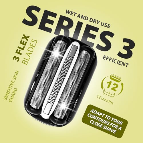 3P 32B Electric Replacement Shaver Head Compatible with Series 3 Shaving Razor Head, Suitable for 3 Series Models 3000s, 3010s, 3040s, and 3050cc.