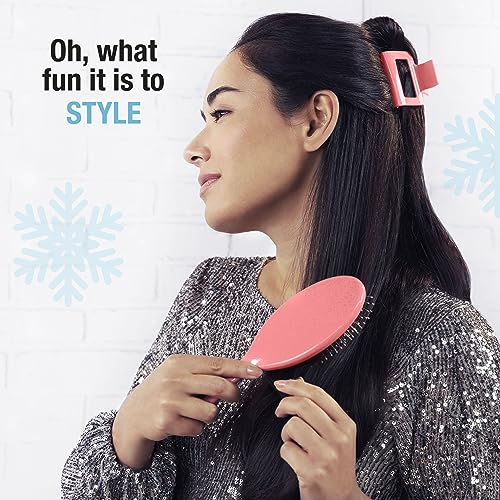 Conair Gift Set, Gift Box Under $20, Includes 1 Hair Brush, 1 Claw Clip, and 1 Scalp Massager in Pink