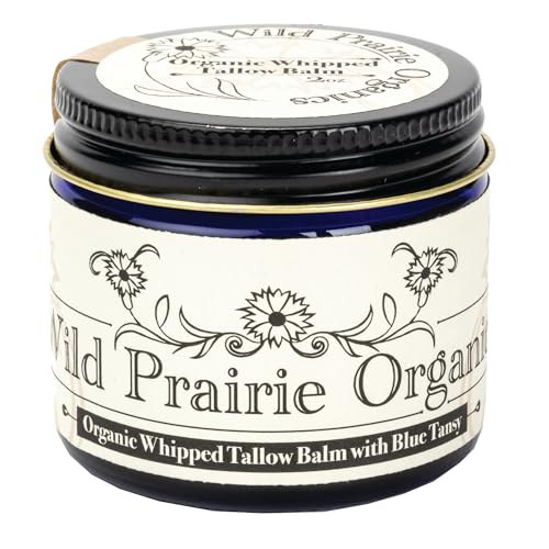 Wild Prairie Organics: Handmade Organic Whipped Tallow Balm (Blue Tansy)