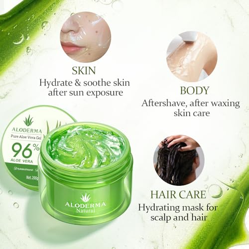 All Purpose Aloe Vera Gels Set - 2 Pieces - 200g Aloe Vera Gel & 45g Aloe Vera Gel Travel Size