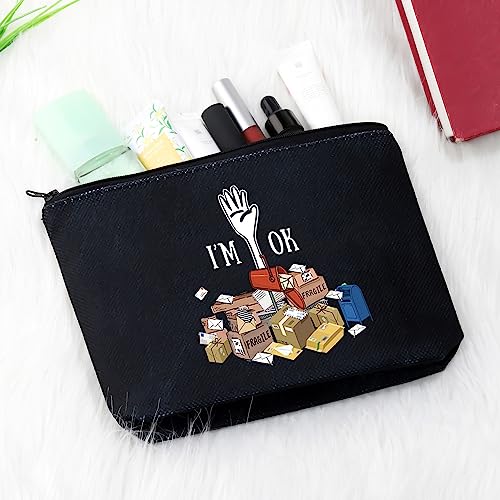 GJTIM Mail Lady Survival Kit mail escort Postal Staff Gift Mail Carrier Thank You Postman Retirement Gift Postwoman Cosmetic Bag (OK Mail Carrier Bag)