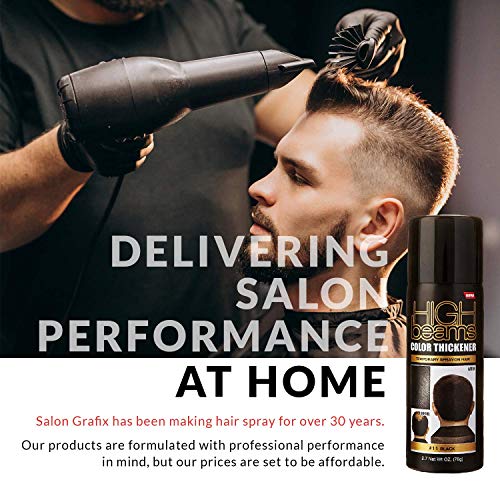 Salon Grafix High Beams Color Thickener Temporary Spray - Black for Unisex - 2.7 oz Hair Color
