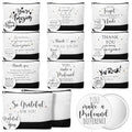Paterr 20 Pcs Thank You Gift Bulk Employee Appreciation for Women Inspirational Canvas Makeup Bags with Zipper and Mini Compact Mirrors Gift for Coworkers Staff Nurse Girls Teacher Friend