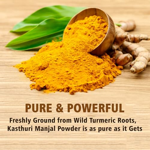 Kasthuri Manjal Powder for Skin and Face Care| Wild Turmeric powder | Curcuma Aromatica | Helps Acne skin (8 oz)