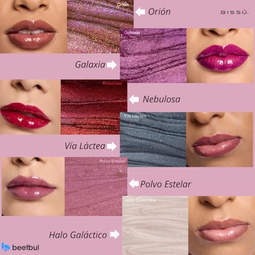 Biss? Glitter Lip Gloss - 6 different Buildable Shades, Non-Sticky, Cruelty-Free, Long-Lasting Shine 0.14 oz (03 Galaxia, Large)