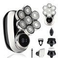 5-in-1 Electric Head Shaver for Bald Men in Gunmetal with LED Display, IPX7 Waterproof Grooming Kit, Turbo Speed Rotary Razor with Precision Blades for Wet & Dry Use
