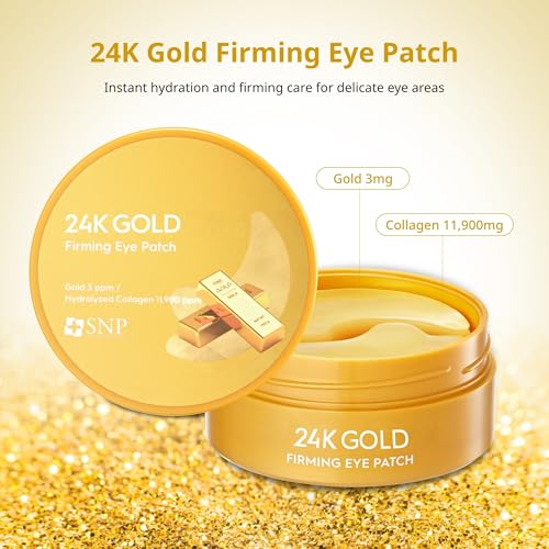 SNP [K Beauty 24K Gold Firming Eye Patch & 24K Gold Ampoule Sheet Mask