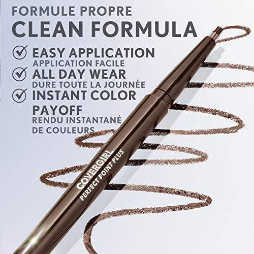 COVERGIRL Perfect Point PLUS Eyeliner Pencil, Espresso .008 oz. (0.23 mg) (Packaging may vary) (Pack of 2)