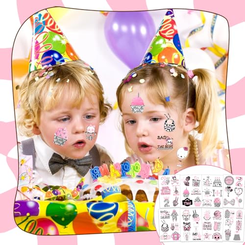 Bad Two the Bone Temporary Tattoos Stickers, Bad Two the Bone Birthday Decoration Girl Supplies Gifts for Girl Rock Music 2 Year Old Birthday Born to Rock Party