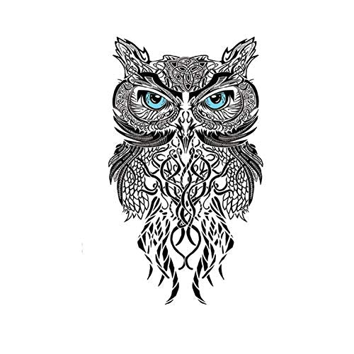 Owl Temporary Tattoos Large Temporary Tattoo Half Arm Tattoo Sleeves Stickers Shoulder Body Art for Men Women Teens-6 Sheets