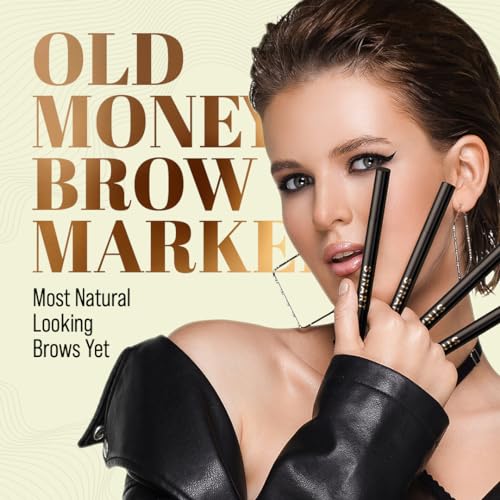 Old Money Brow Marker. Waterproof Eyebrow Microblading Liquid Brow Marker Long-Lasting, Vegan and Cruelty-Free, Creates Natural Looking Brows Effortlessly - 1.2g/0.04 Oz (05 Brown)