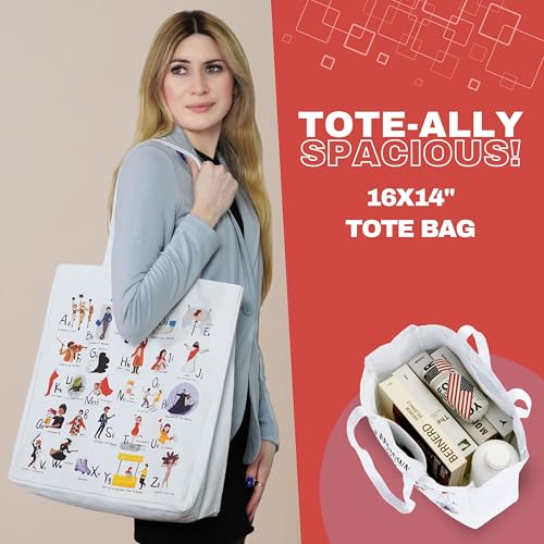 UTOPISH Broadway Tote Bag and Cosmetic Bag Set - Gifts for Musical Theatre Lovers - 26 Unique Designs for Broadway Musical Gifts