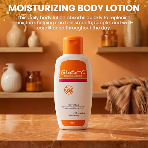 Glutathione & Vitamin C Hydrating Body Lotion with Antioxidants for Skin Rejuvenation & Moisture Lock 300ml