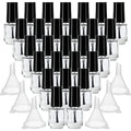 ZENFUN 50 Pack 5 ml Empty Nail Polish Bottles with Brush Cap, Clear Nail Polish Containers with 6 Funnel in Bulk, Glass Refillable Nail Bottles for Nail Art, Samples