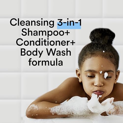 Suave Kids 3-in-1 Tear Free, Body Wash, Shampoo and Conditioners, Dermartologist Tested, Peach Pal, 28 Oz Pack of 4