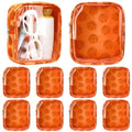 10 Pcs Basketball Clear Makeup Bag Basketball Sport Cosmetic Snack Goodie Bag with Zipper Handle PVC Pouch Waterproof Travel Toiletry Handbag Accessories for Woman Friends Birthday Team Gift