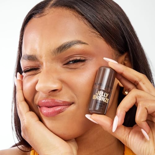 Revolution Beauty London, Jelly Bronzer Tint, Bronzing Makeup for a Sun-Kissed Glow to Cheeks, Vegan & Cruelty-Free, Dark Cocoa, 0.28 oz