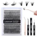 PARK SUNG HEE MIRACLE LASH DIY False Eyelashes, Lash Clusters, Lengthening Wisps 9mm-16mm Contact Lens Friendly, Easy to Apply, Reusable Strip Lashes (E1-220, 11mm), Black