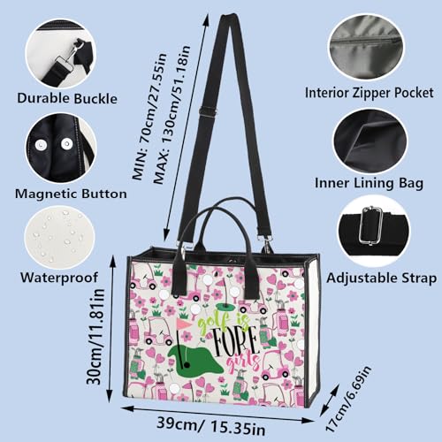 WZMPA Golf Girl Cosmetic Makeup Bag Lady Golf Gifts Golf Is Fore Girls Zipper Pouch Bag For Golf Lover Golf Player (Golf Girls BG)