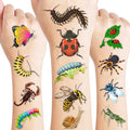 Bug Temporary Tattoos Party Favors 96 PCS Bees, Spiders, Beetles, Caterpillar, Ladybug Themed Stickers for Kids Birthday Party Supplies, Decorations, Favors, and Prizes - Cute Gifts for Boys