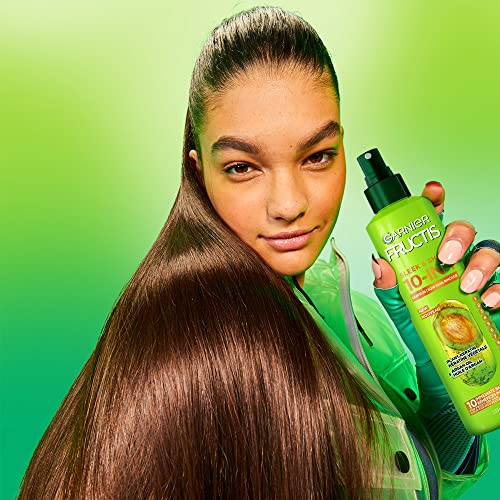 Garnier Fructis Sleek & Shine 10-in-1 for Frizzy,Dry Hair,Plant Keratin,8.1 Fl Oz,(Packaging May Vary),(Pack of 2)