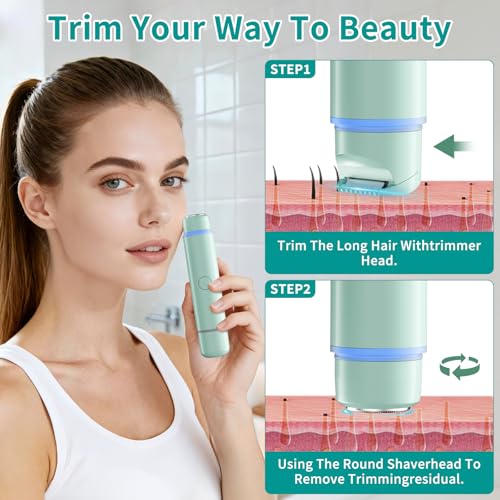 Bikini Trimmer for Women - 2 in 1multifunctional Painless Electric Razors for Women,Rechargeable Dual Head Electric Shaver for Lady Bikini Underarm,Body,Leg,Hair Remove Portable Travel,Women¡¯s Gift