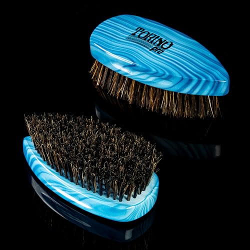 Torino Pro Wave brush #246 - Medium Hard Pointy Palm - Extra long bristles - Reinforced brush great for wolfing