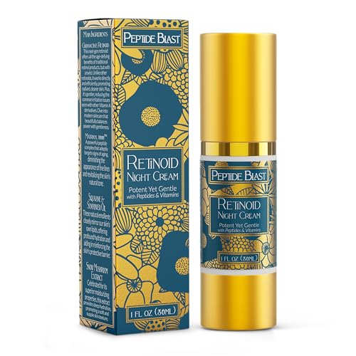 Peptide Blast Retinoid Night Cream ? 2% Granactive Retinoid with Peptides, Snow Mushroom & Hyaluronic Acid ? Gentle Night Moisturizer for Dry or Sensitive Skin