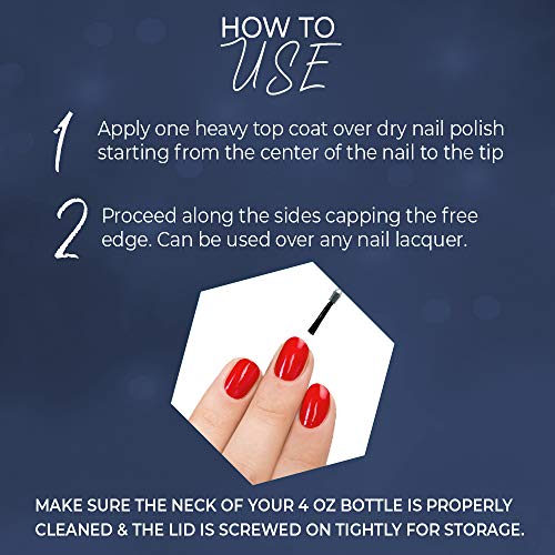 Seche Vive Professional Kit, Instant Gel Effect Top Coat for Nail Polish, 4 oz & 0.5 oz Refill