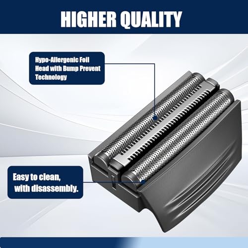 Shaver Replacement Foil Compatible with Remington TITANIUM-X Flex & Pivot Foil and Cutter F5800 & F7800,3packs