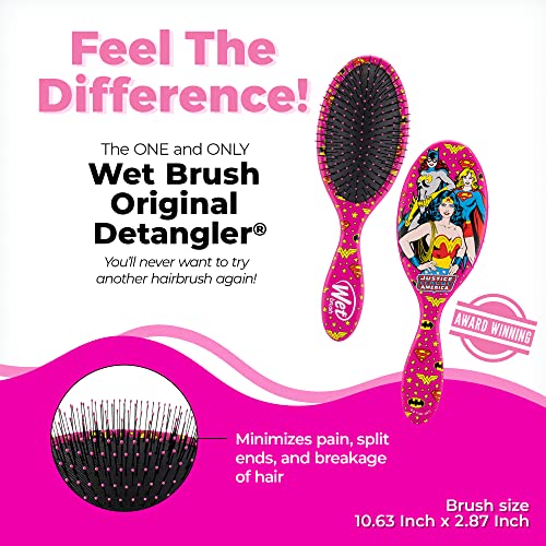 Wet Brush Original Detangler Justice League Wonder Woman, Batgirl, Supergirl