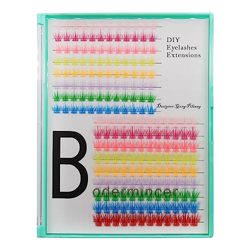 Bodermincer XXXL Tray 204pcs 9 Colors Mixed/Black Mixed Length Lash Clusters Lash Extensions 10+12mm MIX/12-14mm MIX/14+16mm MIX Wispy Lashes (12+14mm MIX)
