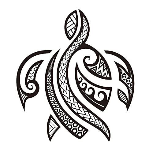 6 sheets Temporary Tattoos Tribal Turtles Polynesian Turtles Tortuga Samoan Maori Tortoise Arm Design for Men Temporary tattoo for Women Neck Arm Chest for Woman