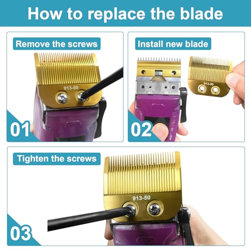 913-50 Adjustable Medium Blade Replacement Trimmer Blade Compatible with oster Finisher Trimmer Model 59 and T-Finisher Trimmer Blades£¬Golden