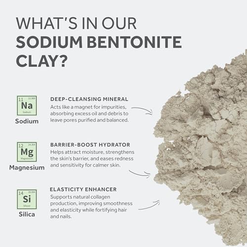 Bentonite Clay Powder (5lb) | Bentonite Clay Mask For Face, Body, Feet, Hair & More | Deep Pore Cleansing | Clay Mask for Acne & Oily Skin | DIY Face Mask Beauty for Women & Men