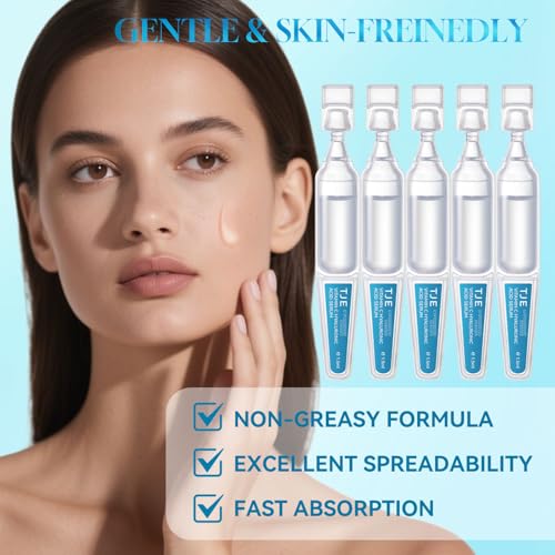 5% VC Hyaluronic Acid Serum for Face| 8-Tier Hyaluronic Acid for 72-Hour Moisture Lock | Anti-Aging, Firming & Brightening | Ceramide-Infused for Sensitive Skin Soothing -30pcs