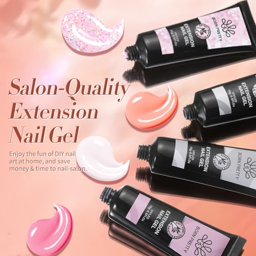 BORN PRETTY Poly Nail Extension Gel Kit with Nail Prep Dehydrate and Bond Primer Set