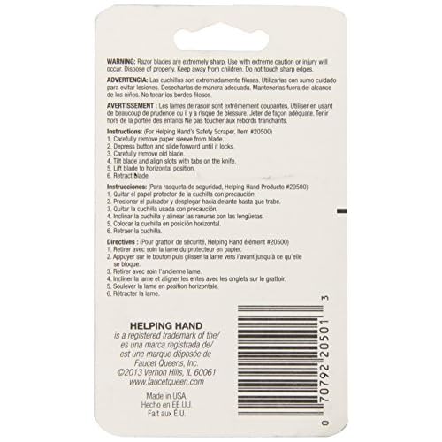 Helping Hand Single Edge Razor Blades, 10 Count