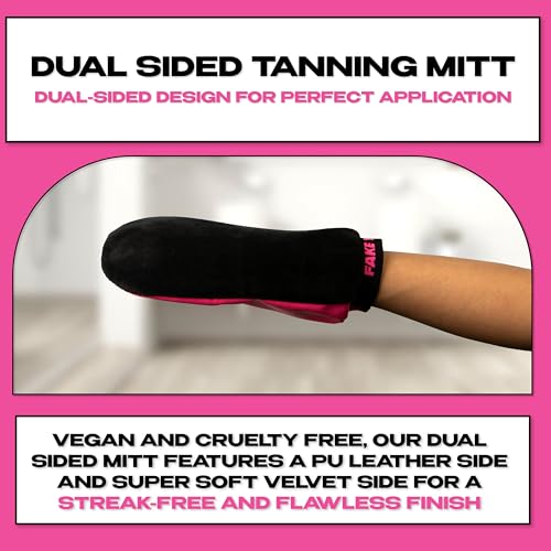 Fake You! Tanning Mitt - Dual-Sided Fake Tan Mitt for Flawless Application - Self Tan Mitt 100% Waterproof, Vegan & Cruelty-Free, No Stained Hands, Professional Finish