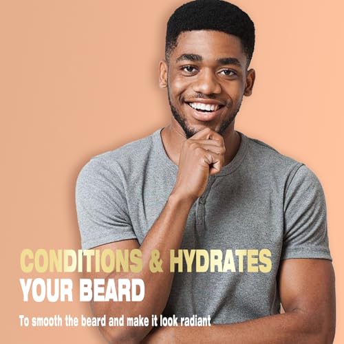 Beard Oil Capsules for Men,Natural Cedarwood Mens Beard Oil,Naturally Derived Conditioner with Argan Oil,Grapeseed Oil,Jojoba Oil and Vitamin E for Softening and Moisturizing Beard