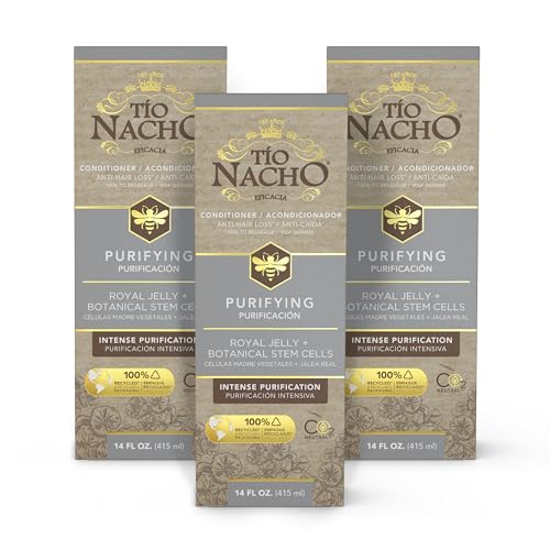 Tio Nacho Conditioner, Purifying with Royal Jelly, Infused with Botanical Stem Cells for Intense Hair and Scalp Purification + Detoxifying Balance, 14 Fluid Ounces (3 Pack)¡¦