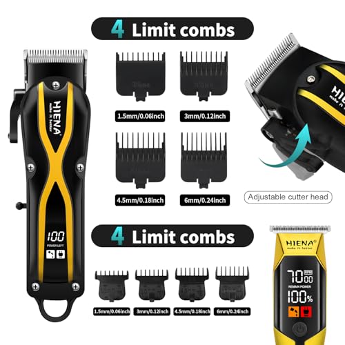 Professional Hair Clippers for Men, Electric Hair Clipper Set for Barber Kit £¬Hair Clipper and Trimmer Set£¬Full Barber Clipper Set with LED Display Gifts for Men