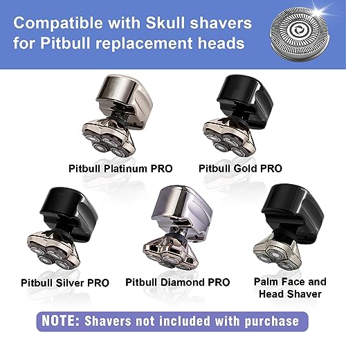Pitbull Gold PRO/Pitbull Platinum Pro Replacement Blades - 16 Pack Compatible with Skull Shaver Heads