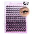 Manga Lash Clusters Fairy Eyelash Clusters Wispy Cluster Eyelash Extensions10-18MM CC Curly Individual Cluster Lashes 120Pcs Wet Look Lashes Clusters with Spikes by JIMIRE