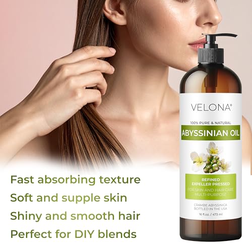 velona Abyssinian Oil 32 Fl Oz | 100% Pure and Natural Carrier Oil | Hair, Body Care | Use Today - Enjoy Results