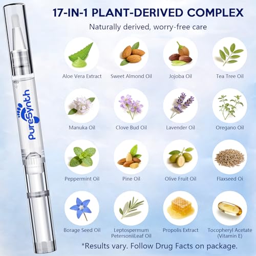 Extra Strength Nail Fungus Repair Pen (OTC Maximum Strength), 25% Undecylenic Acid + Aloe & Vitamin E, For Thick Yellow Discolored Nails,24mL (0.41 fl oz) Total, 8-Pack, Designed in USA