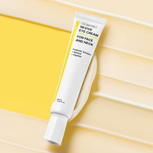 NIDA Revive Eye Cream For Face And Neck | Probiotic Solution, Retinal, Peptide | Wrinkles, Fine Lines, Cell Turnover, Firm Skin Texture, Radiant Skin, Moisture Retention | 1.35 fl. oz., 40ml
