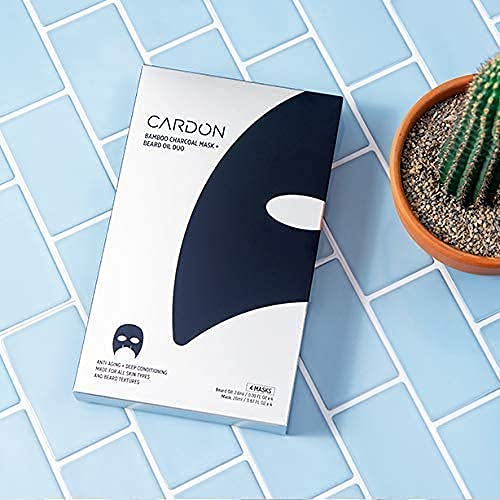 Cardon Signature Sheet Masks (4-Pack) | Korean Sheet Mask for Men and Women | Hydrating Face Mask with Cactus Extract | Couples Spa Night-In | Full Face & Beard-Friendly Masks