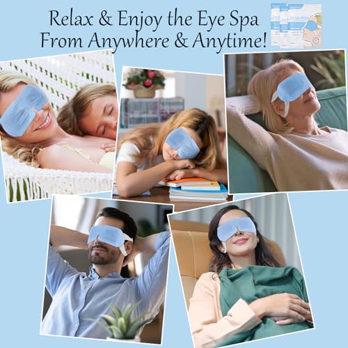 FRESHME Warm Compress Eye Mask - 10 Packs Steam Eye Masks Disposable Self Heated for Dry Eyes, Warming Compresses Sleeping Travel Essentials Self Heating Eye Masks for SPA Relieve Eye Fatigue Stress